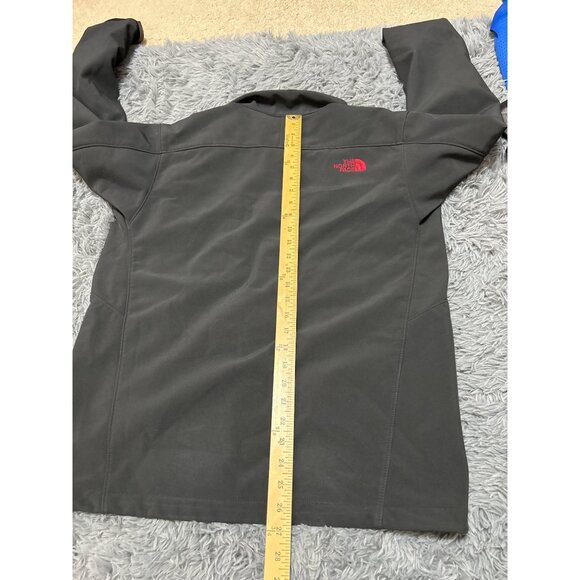 The North Face Mens Softshell Jacket Medium Black With Red Accents Full-Zip - Picture 4 of 8
